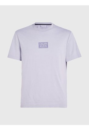 Camiseta Morada De Algodón Orgánico Con Logo Para Hombre Calvin Klein