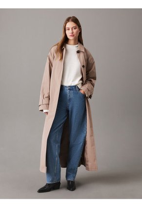 Saco Blanco Tejido De Algodón Y Lana Con Logo En El Cuello Calvin Klein