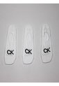 Paquete De 3 Medias Con Logo Mujer Blanco de Calvin Klein