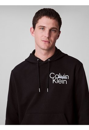 Buzo Negro Con Capota Calvin Klein