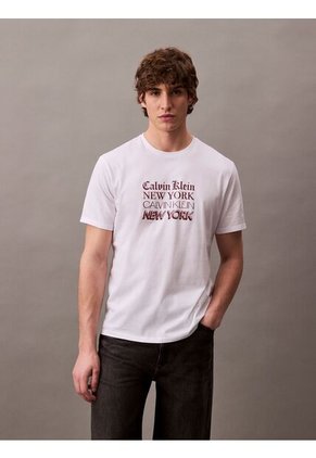 Camiseta Blanca Classic Crewneck Calvin Klein