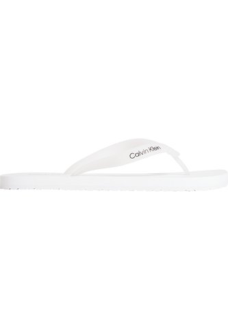 Sandalias Blanco Thong Slide De Playa Calvin Klein Calvin Klein