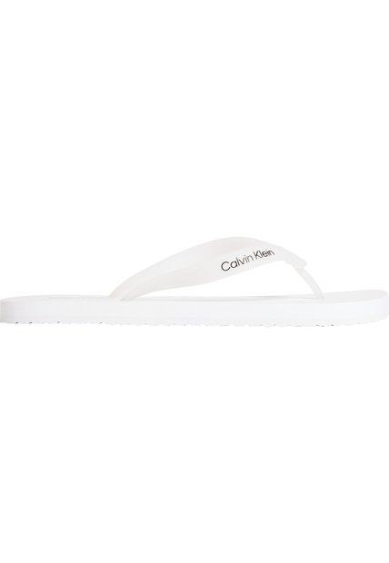 Sandalias Blanco Thong Slide De Playa Calvin Klein