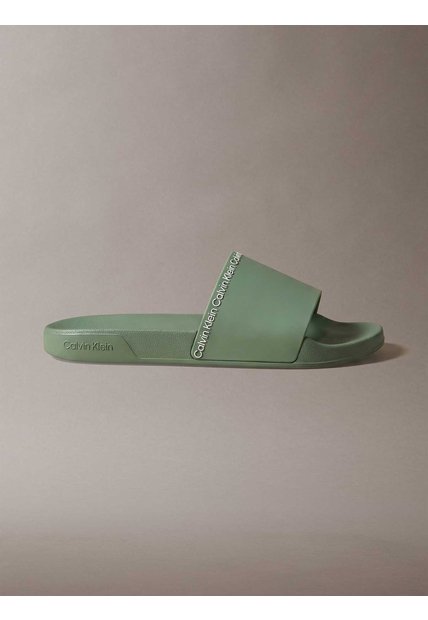Sandalias Verde Essential Slide Institutional Calvin Klein