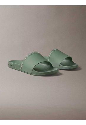 Sandalias Verde Essential Slide Institutional Calvin Klein