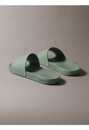Sandalias Verde Essential Slide Institutional Calvin Klein
