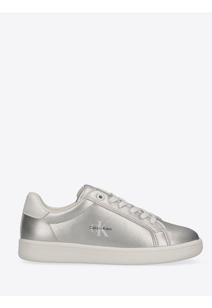 Tenis Plateado Bajos Con Cordones Calvin Klein
