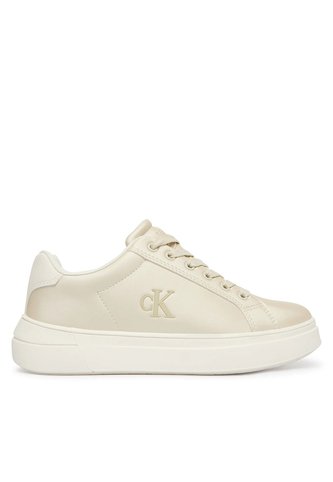 Tenis Beige Bajos Con Cordones Calvin Klein Calvin Klein