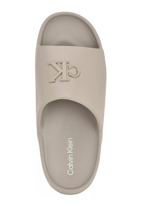 Sandalias Beige Con Monograma En Relieve Calvin Klein
