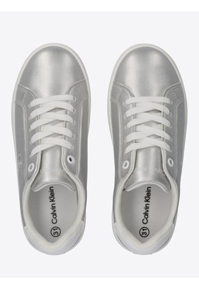 Tenis Plateado Bajos Con Cordones Calvin Klein