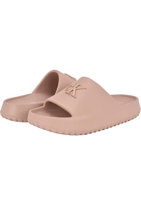 Sandalias Beige Con Monograma En Relieve Calvin Klein