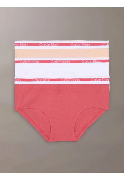 Pack Rosado De 3 Pantys De Algodón Stretch Calvin Klein