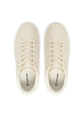 Tenis Beige Bajos Con Cordones Calvin Klein