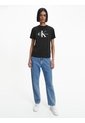 Camiseta Negra Regular Fit Con Monograma Calvin Klein de Calvin Klein