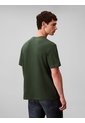 Camiseta Verde Con Estampado De Logo Con Efecto Entrelazado Calvin Klein de Calvin Klein
