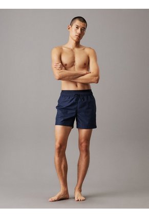 Traje Azul De Baño Corto Con Cinturilla Doble - CK Meta Legacy Calvin Klein