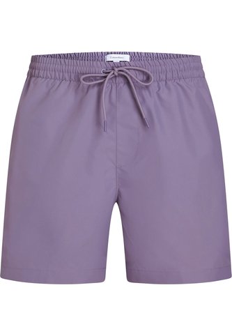 Pantaloneta Morado De Baño De Largo Medio Con Cordón - Logo Tape Calvin Klein Calvin Klein