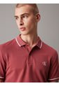 Polo Rojo Slim Con Ribete En Contraste Calvin Klein de Calvin Klein