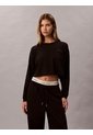 Saco Negro De Estar En Casa Cropped Con Logo Calvin Klein de Calvin Klein