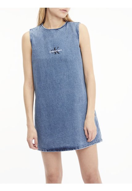 Vestido De Jean Sin Mangas Para Mujer Calvin Klein