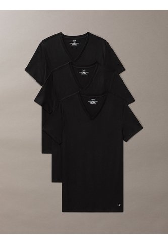 Pack Negro De 3 Camisetas Con Cuello V - Cotton Classics Calvin Klein Calvin Klein