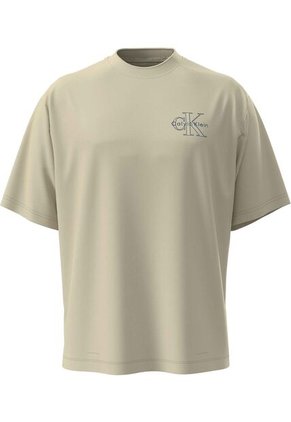 Camiseta Beige Con Gráfico De Monograma Calvin Klein Calvin Klein