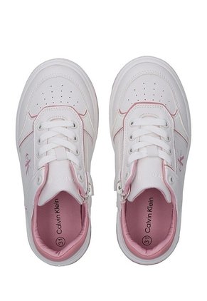 Tenis Blanco Para Niña De Corte Bajo Con Cordones Calvin Klein