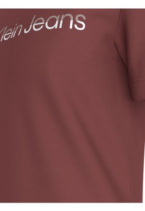 Camiseta Roja Con Logo Institutional Bicolor Calvin Klein