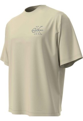 Camiseta Beige Con Gráfico De Monograma Calvin Klein Calvin Klein