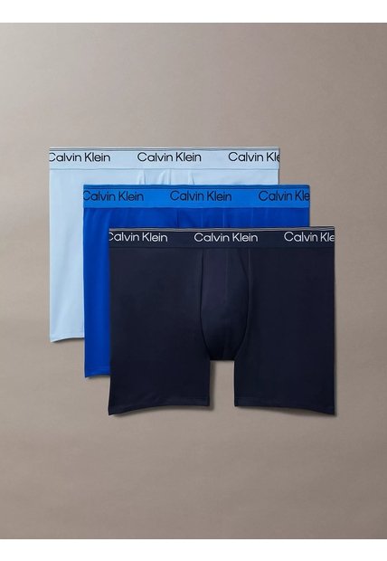 Pack Multicolor De 3 Bóxeres Sueltos Largos - Microfibre Stretch Calvin Klein