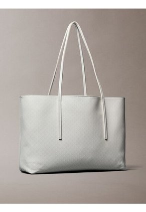 Bolso Blanco Tote Con Logo Monograma Con Bolsito Calvin Klein