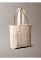 Bolso Beige Tote Para Portátil Con Logo En Jacquard Calvin Klein de Calvin Klein