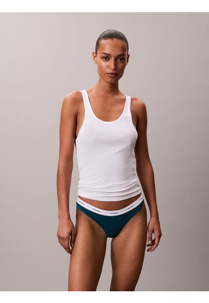 Tanga Verde - Cotton Stretch Rib Calvin Klein
