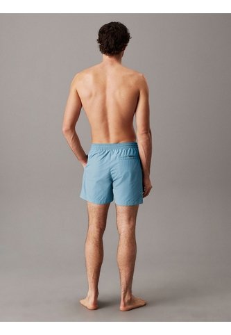 Pantaloneta Celeste De Baño De Largo Medio Con Cordón - Logo Tape Calvin Klein Calvin Klein