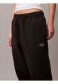 Jogger Negro De Felpa Con Monograma Estampado Calvin Klein de Calvin Klein