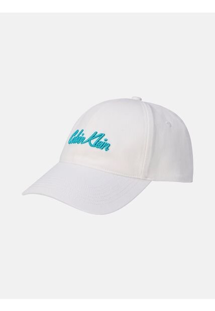 Gorra Blanca De Sarga Con Logo Calvin Klein