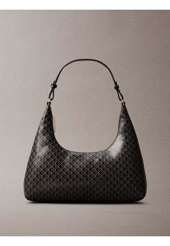 Bolso Negro De Hombro Con Logo Monograma En Todo El Artículo Calvin Klein Calvin Klein