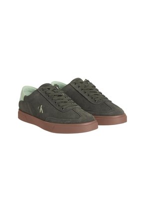 Tenis Verde De Ante De Perfil Bajo Calvin Klein