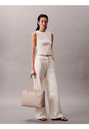 Bolso Beige Tote Calvin Klein