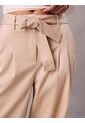 Pantalón Beige De Sarga De Algodón Con Cinturón Calvin Klein de Calvin Klein