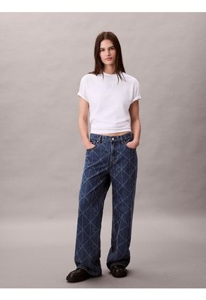Camiseta Blanca Interlock Con Emblema CK Calvin Klein