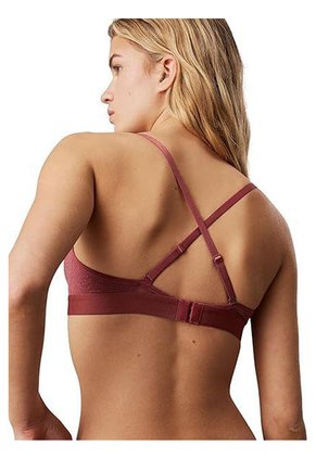 Bralette Vino Tinto Elegante De Encaje Sin Forro Calvin Klein