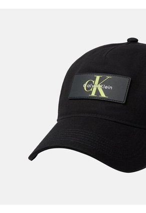 Gorra Negra De Algodón Con Parche Calvin Klein