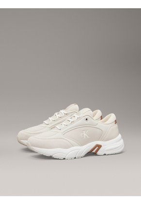 Tenis Beige De Cuero Sintético Calvin Klein
