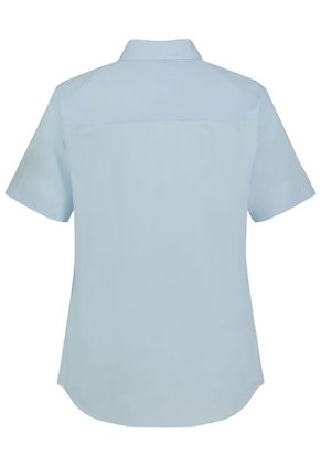 Camisa Celeste Niño Solid Herringbone Con Logo Bordado Calvin Klein