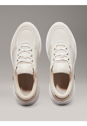 Tenis Beige De Cuero Sintético Calvin Klein
