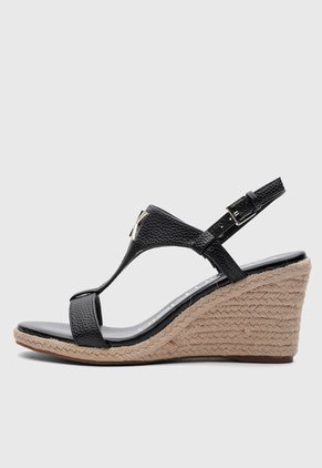 Sandalia Tacón Corrido Calvin Klein Blanta Negro