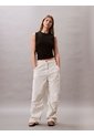 Pantalones Marfil Parachute De Nailon Suave Calvin Klein de Calvin Klein