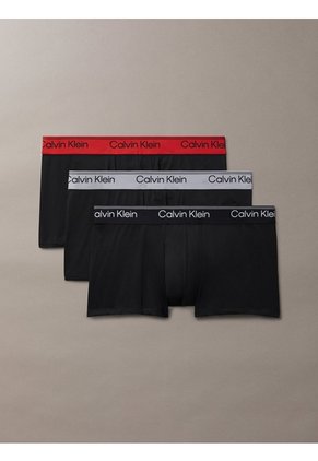Pack Negro De 3 Bóxers De Talle Bajo - Microfibre Stretch Calvin Klein