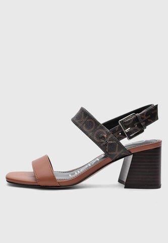Sandalias Tacón Medio Calvin Klein Maggie Marrón Calvin Klein